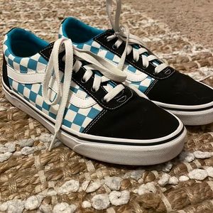 Blue checkered vans